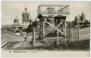 Seine Maritime Prints: The Bell - Bonsecours, Seine-Maritime department, France