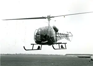 Bromwich Prints: Bell Model 47, G-A??X, departs from the BIF Castle Bromw?