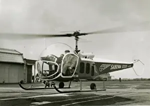 Sabena Prints: Bell Model 47D-1, OO-UBA, of Sabena, at Melsbrook Airport