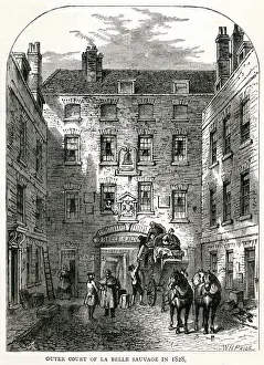 Coaching Prints: Bell Savage, outer yard 1828