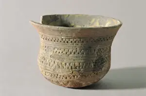 Bell shaped vessel. Neolithic art. Ceramics