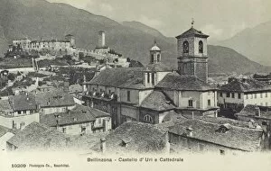Images Dated 5th April 2011: Bellinzona, Switzerland - Castelgrande and the Cathedral