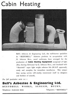 Asbestos Prints: Bells Asbestos - Aircraft Asbestos Cabin Heating Cladding