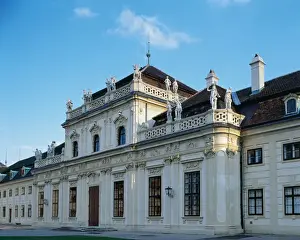 Belvedere Prints: Belvedere Palace (Lower Belvedere)(1714-1716). Facade. Vien