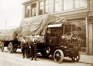 Barnes Prints: Ben Barnes steam wagon, Rawtenstall, early 1900s