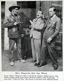 Peters Prints: Ben Travers farce scene, theatrical action photograph