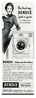 Domesticated Prints: Bendix washing machine advertisement, c. 1955