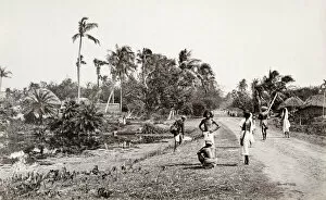 Bengal village scene, near Calcutta, Kolkata, India
