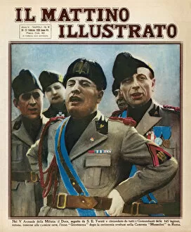 Images Dated 7th March 2018: BENITO MUSSOLINI WITH TURATI