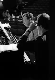 Britten Prints: Benjamin Britten working on his score