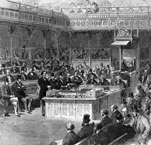 Premier Prints: Benjamin Disraeli Addressing the House of Commons, 1868