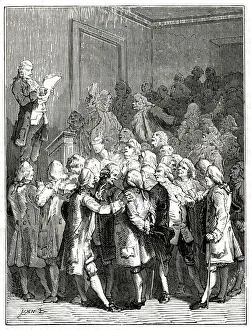 Images Dated 27th July 2018: Benjamin Franklin - Royal Society derides his discoveries