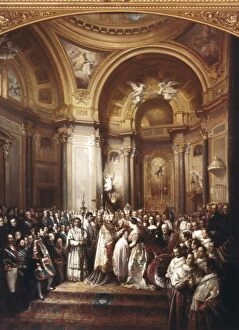 Aranjuez Gallery: BENJUMEA, Rafael (19th c.). Bapstism of H.R.M the