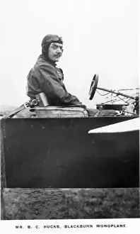 Bentfield Charles Hucks (1884-1918) in a Blackburn Monoplane