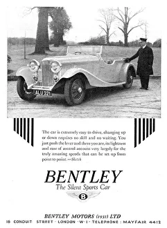 Motors Prints: Bentley Motor Car ALU 321 - 1934