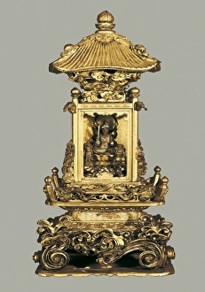 Pavilion Collection: Benzaiten in a thousand-eyed pavilion. 8th c