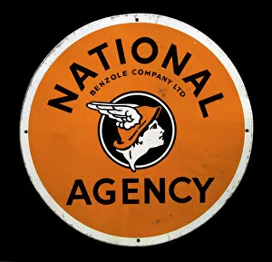 Alloy Collection: Benzole Company National Agency round sign