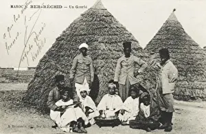 Shelters Prints: Ber-Rechid, Morocco - Gourbi Huts
