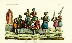 Berber musicians of the Bey of Tunis and comedians, 1828