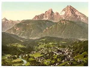 Berchtesgaden Prints: Berchtesgaden from Metzenleiten Upper Bavaria, Germany