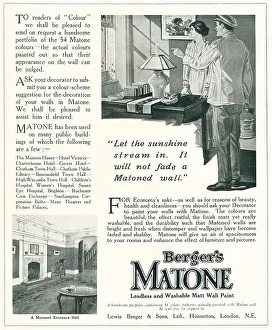 Berger's Matone Advertisement