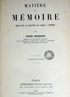 Philosophic Prints: BERGSON, Henri Louis (1859-1941). French philosopher