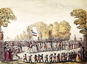 Historica Collection: BERICOURT, Etienne (18th c.). Revolutionary procession
