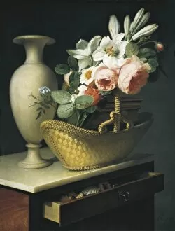 Fine Art Gallery: BERJON, Antoine (1754-1843). Bouquet of Lilies