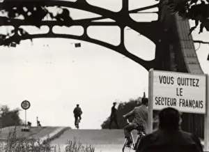 Warning Prints: Berlin, Germany - postwar - French sector border post