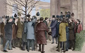 Greet Prints: Berlin, Ovation of German and foreign doctors to dr. Koch (1