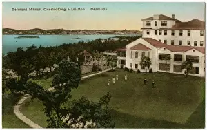 Overseas Prints: Bermuda - Belmont Manor overlooking Hamilton