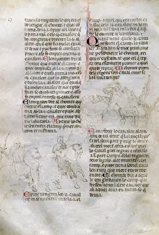 Chronicle Prints: Bernard Desclot. Catalan chronicler. Page of Bernards chron