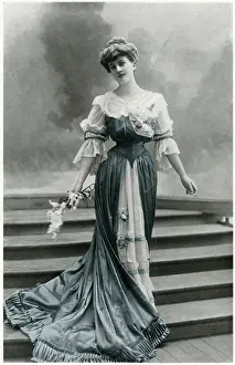 Satin Prints: Berthe Vincourt wearing a beautiful dress 1904