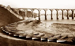 Berwick Prints: Berwick upon Tweed Bridge, Victorian period