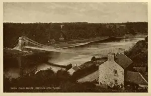 Northumberland Prints: Berwick-upon-Tweed, Northumberland - Union Chain Bridge