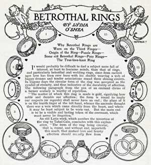 Betrothal rings 1912 Betrothal rings 1912