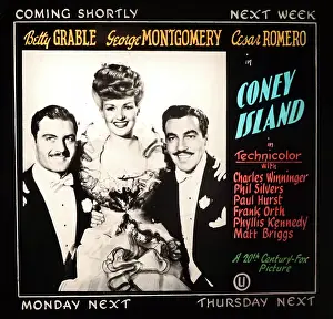 Montgomery Prints: Betty Grable George Montgomery Cesar Romeo Coney Island