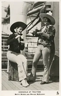 Cowgirl Prints: Betty Myers and Maxine McClesky, cowgirls