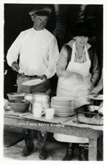 Will and Betty Rogers - outdoor cookery Will and Betty Rogers - outdoor cookery