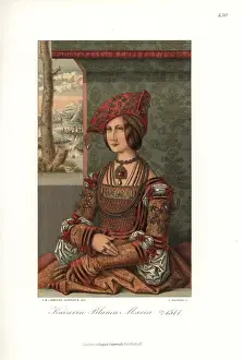 Holyromanemperor Prints: Bianca Maria Sforza, wife to Holy Roman Emperor, Maxilian I