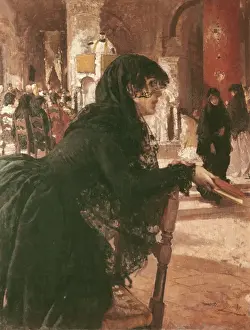 Nazionale Prints: BIANCHI, Mos頨1840-1904). The Word of God. Impressionism