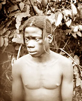 Tribesman Prints: A Bianzi tribesman, Africa, Victorian period