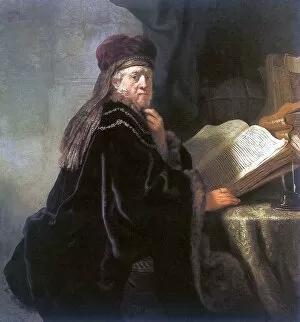 Rembrandt Collection: Biblical Figure at a Study Desk Date: 1634
