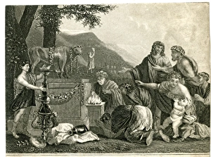 Images Dated 3rd January 2017: Biblical scene, The Golden Calf