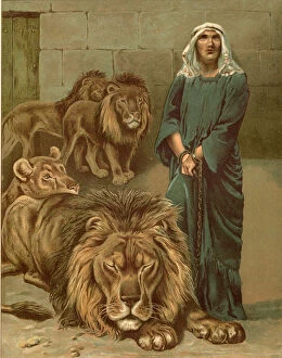 Images Dated 5th September 2018: Biblical Tales by John Lawson, Daniel in the Lions Den
