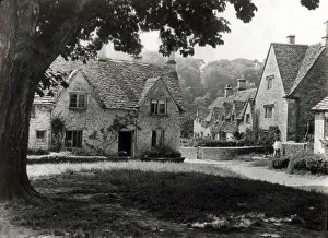 Gloucestershire Prints: Bibury, Cotswold village in Gloucestershire, England
