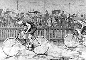 Cyclists Prints: Bicycle Race at the Catford Cycling Club, 1892