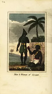 Bijogos man and woman of Cazegut (Guinea Bissau), 1818