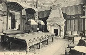 Valais Prints: Billiard room, hotel in Sierre, Valais, Switzerland