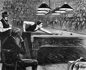 Images Dated 21st July 2017: Billiards Match 1870